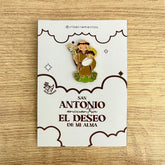 Saint Anthony enamel pin San Antonio Catholic devotional pin kawaii style VII Sacramentos handmade resin coated 3.2 cm religious jewelry
