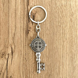 St. Benedict Medal Key-Shaped Keychain