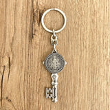 St. Benedict Medal Key-Shaped Keychain