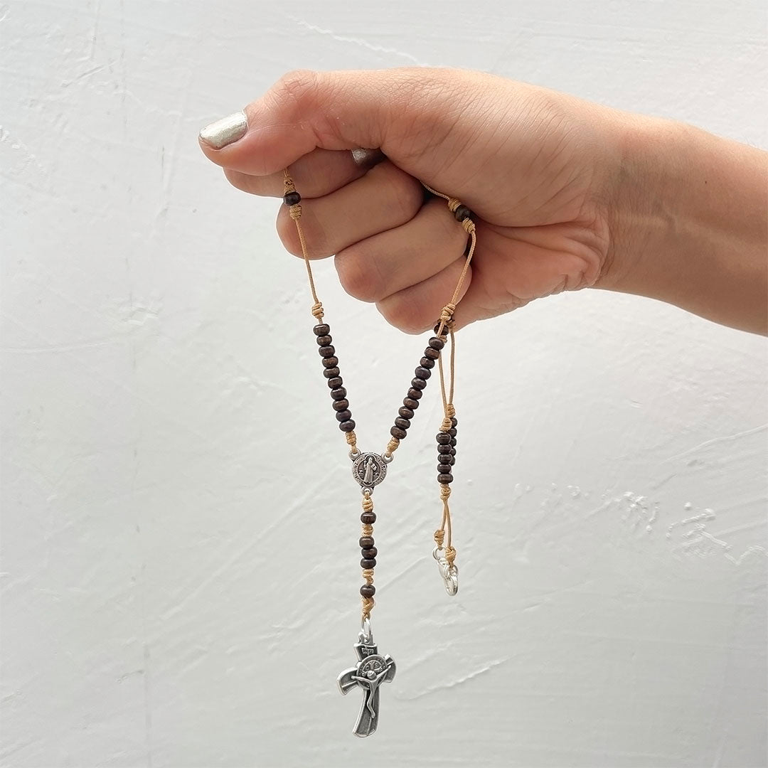 Rosary with 1.57-inch Wooden Beads