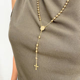 Gold-Plated Rosary with Saint Benedict Medal 39 cm (15.35 inches)