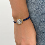 Woven Bracelet with Miraculous Virgin Medal, Bicolor