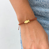 Woven Bracelet with Fish Symbol