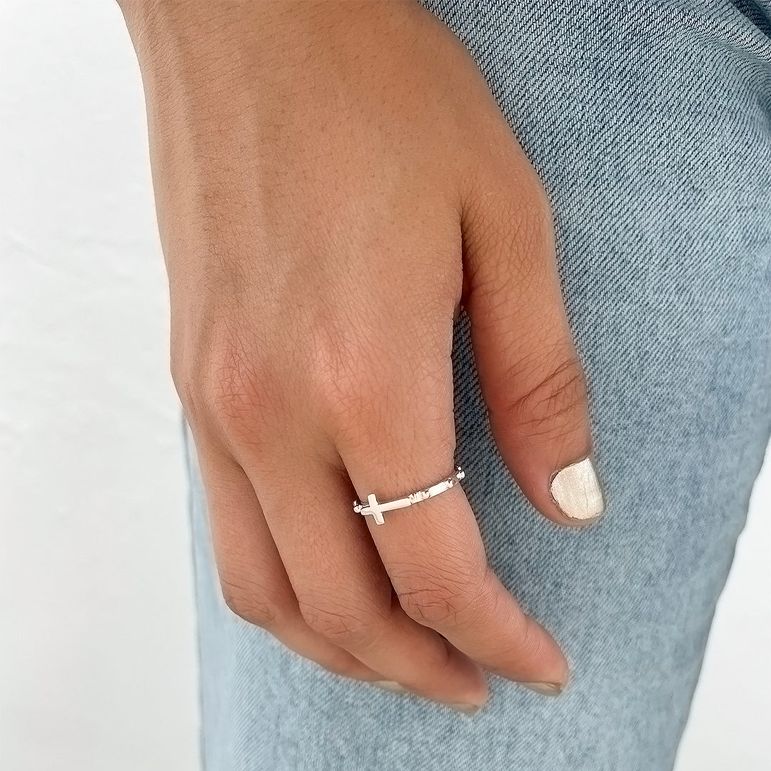 Rosary Ring in Silver