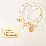 "Love, Forgiveness, and Protection" Bracelet Set (Set of 5)