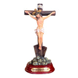 Statue of the Crucified Jesus with Wooden Base - 5 inches