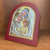 Framed Picture of the Holy Family in Painted and Enamelled Aluminum