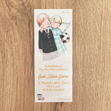 Pack of 12 Bookmarker Style Prints for First Communion - Design of Boy with Angel