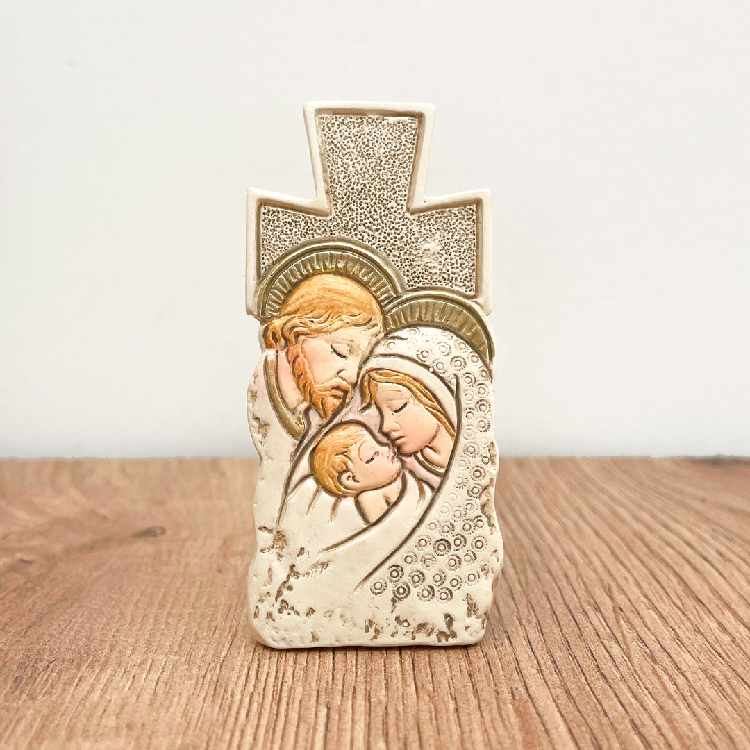 Souvenir Holy Family Plaque 2.95 inches (7.5 cm) x 6 Units