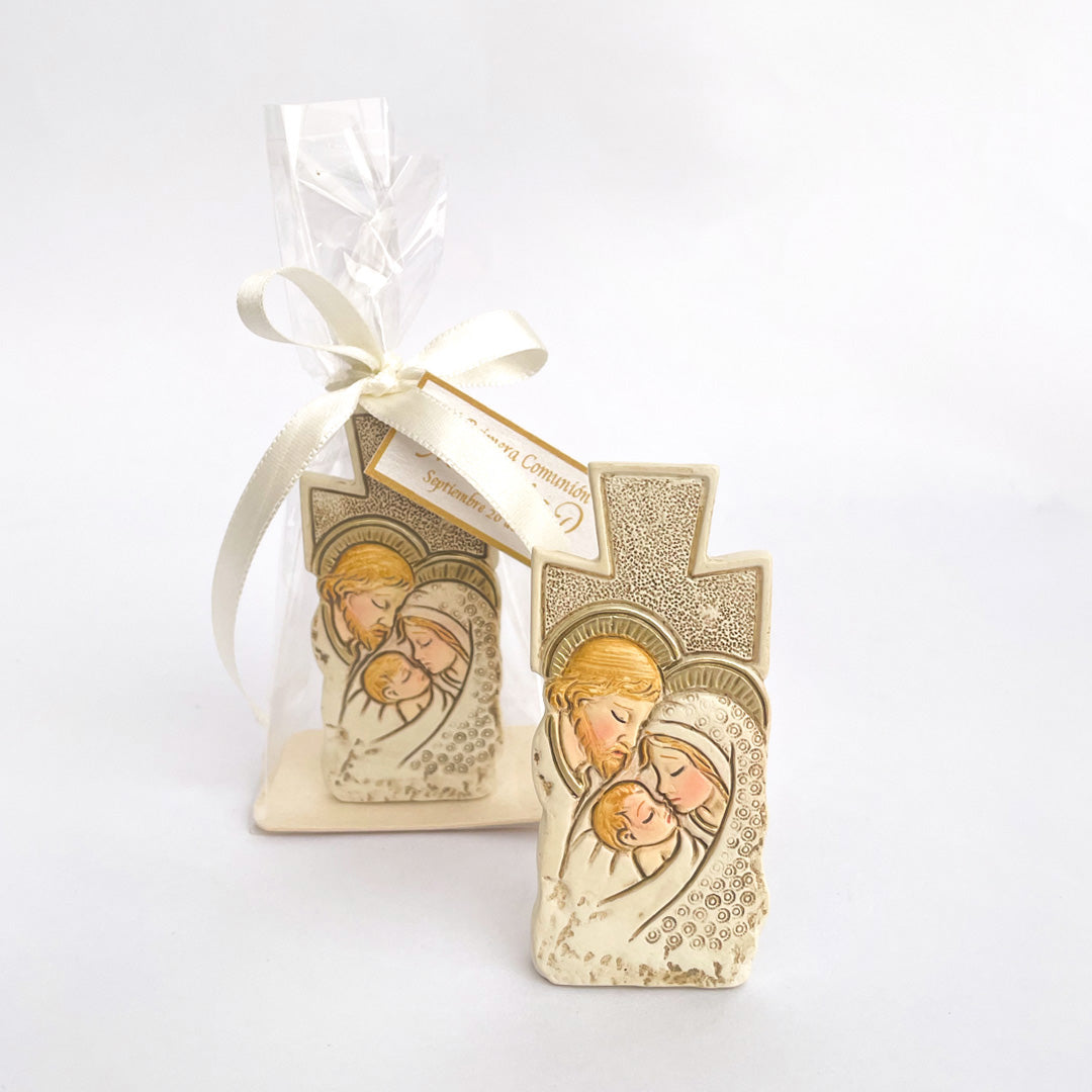 Souvenir Holy Family Plaque 2.95 inches (7.5 cm) x 6 Units