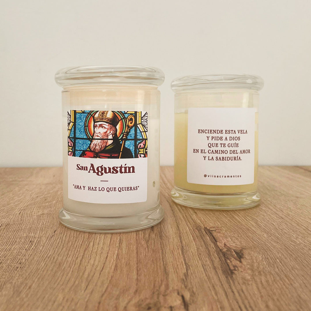 Saint Augustine Prayer Candle