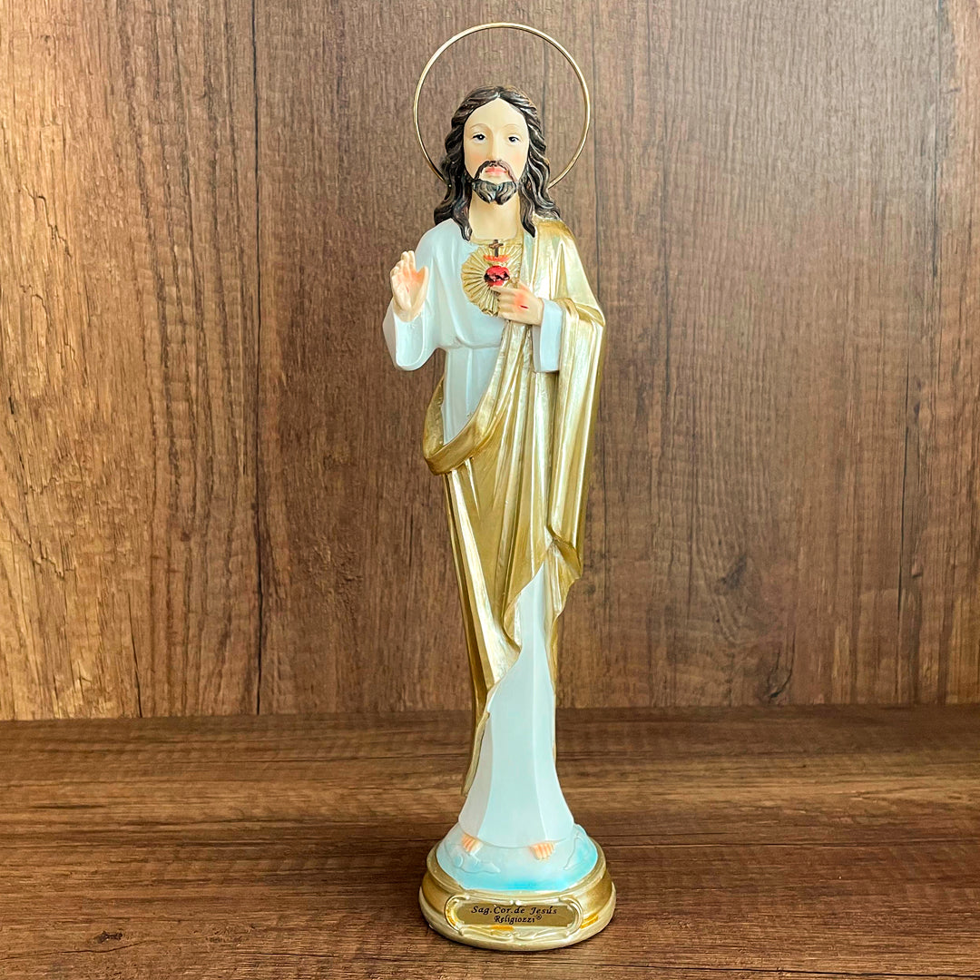 Stylized Statue of the Sacred Heart of Jesus 11.8 inches (30 cm)