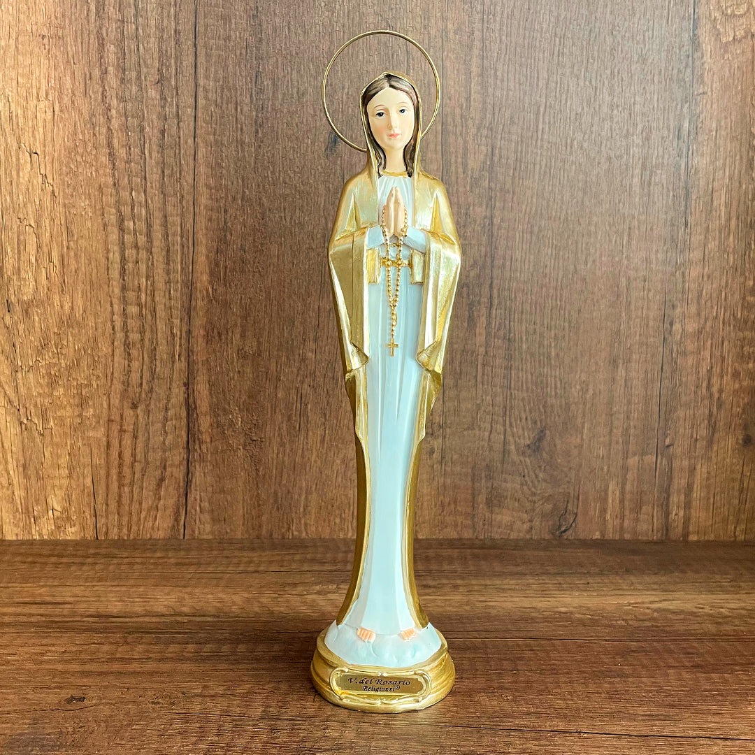 Stylized Statue of Our Lady of the Rosary 11.8 inches (30 cm)