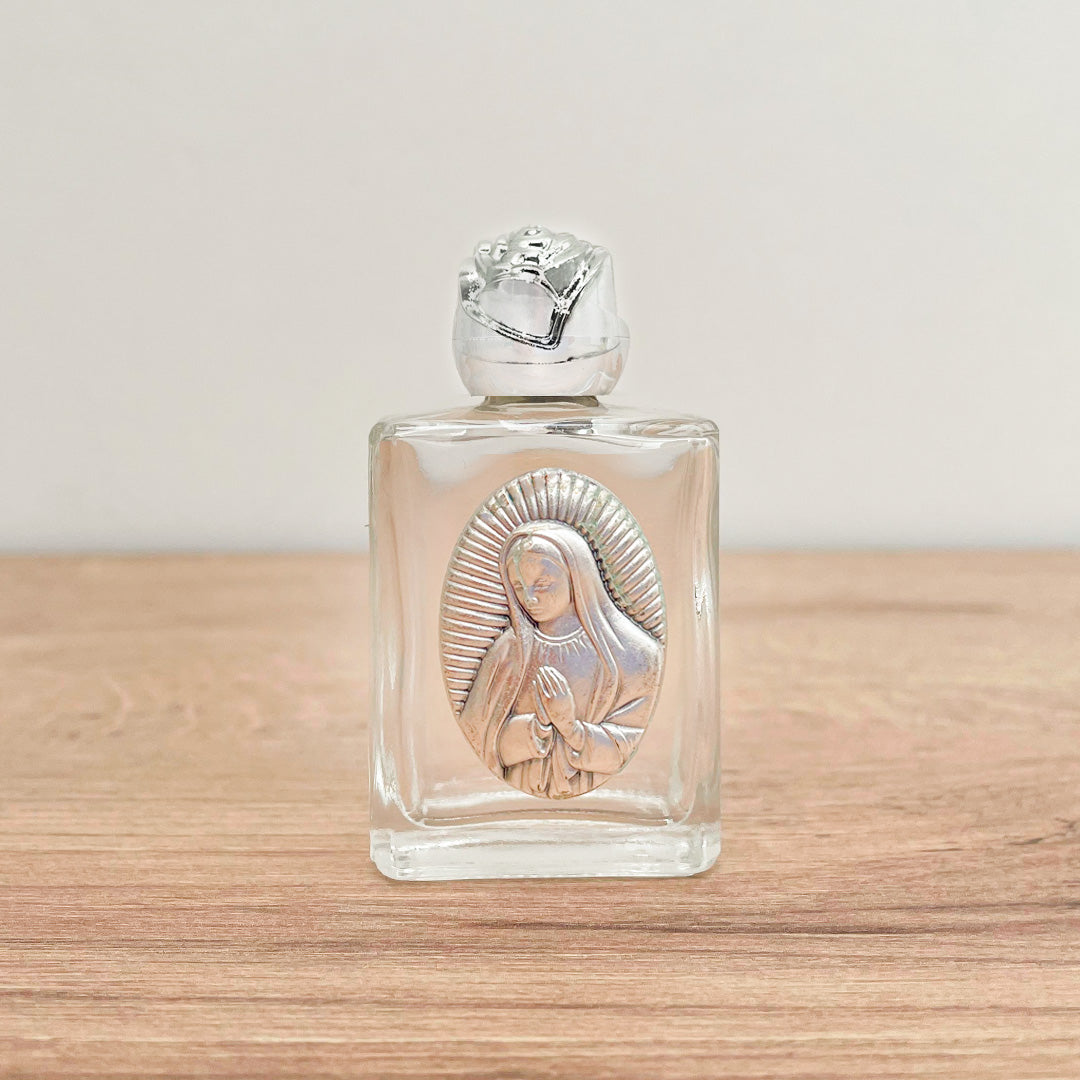 Holy Water Jar with Image of Our Lady of Guadalupe