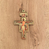 Saint Francis Cross in Wood for Hanging