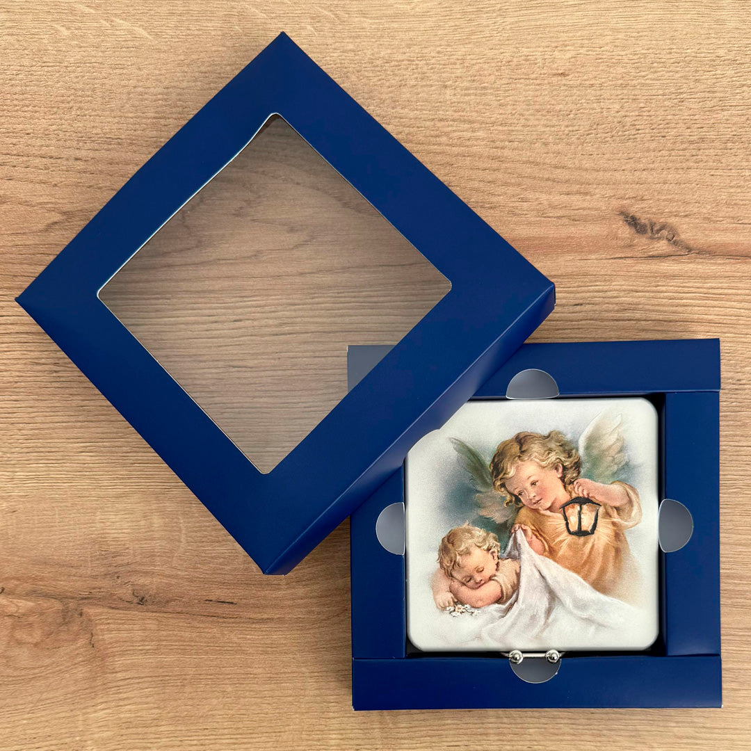 Guardian Angel Table Frame - White Painted Wood