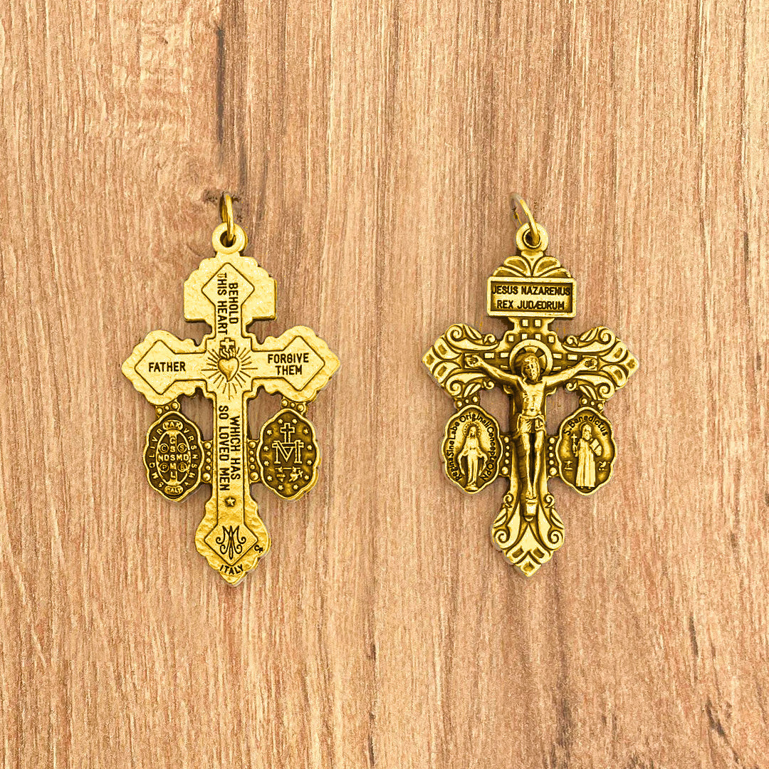 Cross of Forgiveness 1.65 Inches Gold-Plated