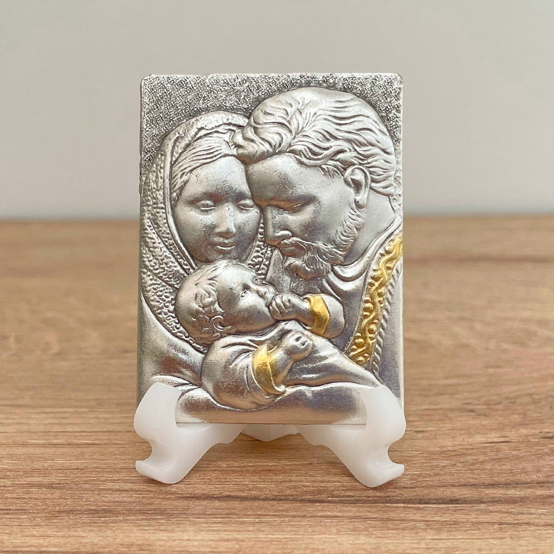 Plaque Ornament in Oratory Style - Holy Family