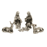 Italian Nativity Set in Alpaca - 5 Pieces