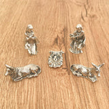 Italian Nativity Set in Alpaca - 5 Pieces