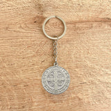 Keychain with St. Benedict Medal - Round (3 cm)