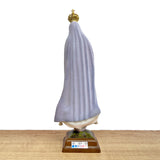 Our Lady of Fatima Statue with Climate-Sensitive Mantle - 11” (28 cm)