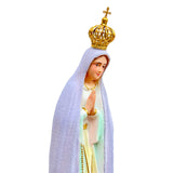 Our Lady of Fatima Statue with Climate-Sensitive Mantle - 11” (28 cm)