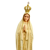 Our Lady of Fatima Statue with Antique Finish - 19.6” (50 cm)