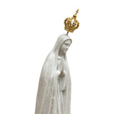 Simple Our Lady of Fátima Statue with Frosted Mantle - 11” (28 cm)