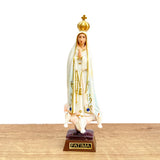 White Our Lady of Fátima Statue - 4.3” (11 cm)