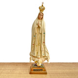 Our Lady of Fatima Statue with Antique Finish - 11” (28 cm)