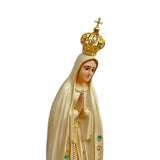 Our Lady of Fatima Statue with Antique Finish - 11” (28 cm)