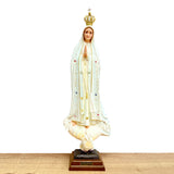 Our Lady of Fatima Statue with White Mantle - 19.6” (50 cm)