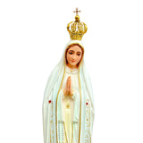 Our Lady of Fatima Statue with White Mantle - 19.6” (50 cm)