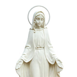 Our Lady of the Miraculous Medal Statue with Wood-Style Base - 11.4” (29 cm)