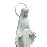 Our Lady of the Miraculous Medal Statue with Wood-Style Base - 6.3” (16 cm)