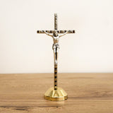 Christ on Metal Base with Gold-Plated Finish – 4.7" (12 cm)