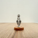 Miraculous Virgin on an Olive Wood Base