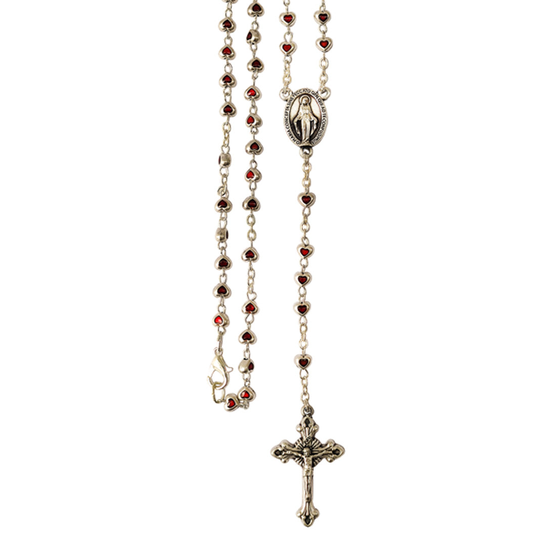 Red Hearts Rosary