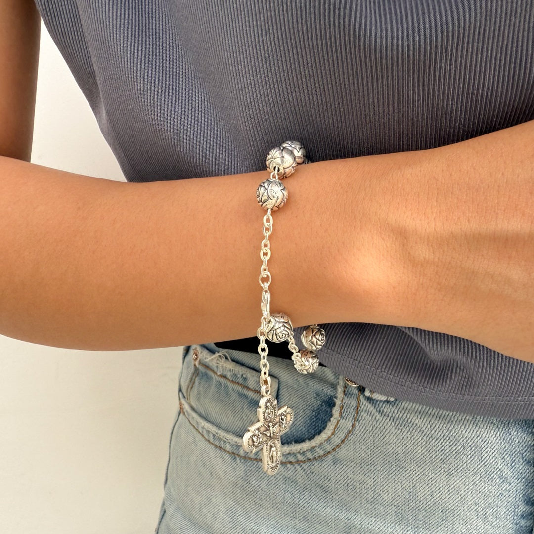 Italian Large Rose Decade Bracelet