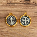 Italian Medallion of St. Benedict Bicolor 1.18"
