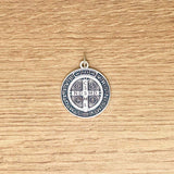 Saint Benedict Silver Medallion 1"