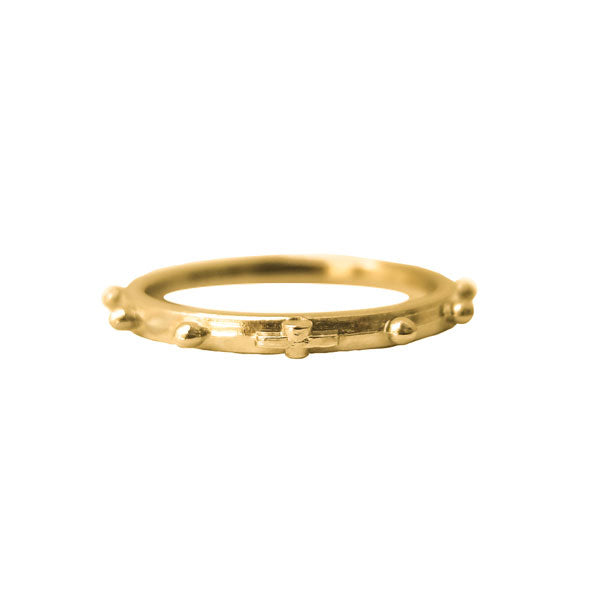 Italian Rosary Ring Gold-Plated