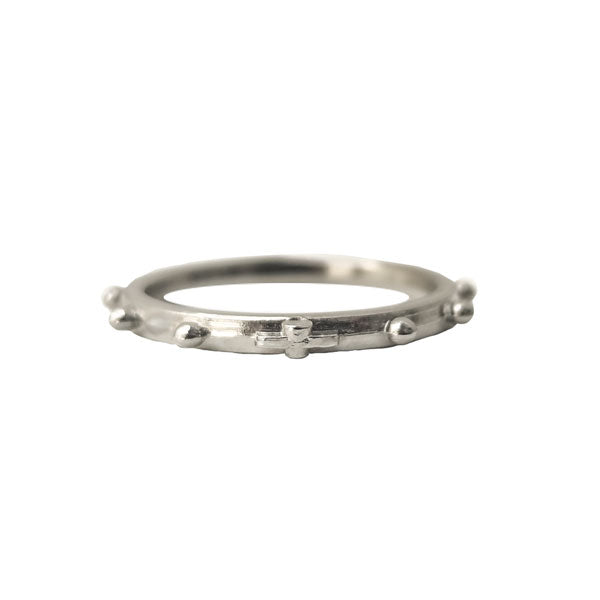 Italian Rosary Ring Silver-Plated