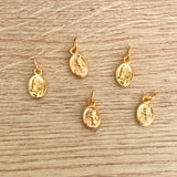 Package of 5 Gold-Plated Medals of Our Lady of Fatima and Guardian Angel
