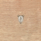 Miraculous Medal Silver-Plated with Three Holes 0.47in