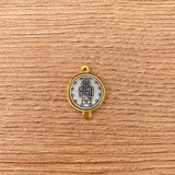 Italian Medallion Type Spacer (with two holes) of the Virgin of the Miraculous Medal 0.63in