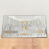 The Last Supper Plaque in Wood and Bilaminated Aluminum with Gold Plating