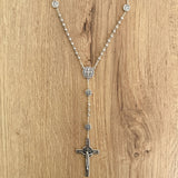 Italian Rosary with Roses and Saint Benedict Medal