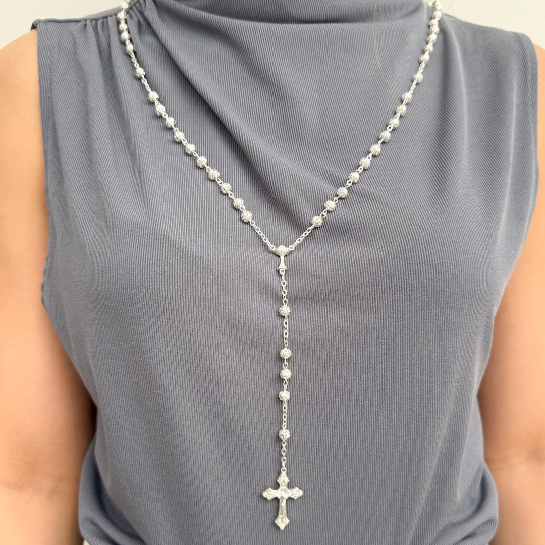 Italian Rosary on Zamak Chain with Small Filigree